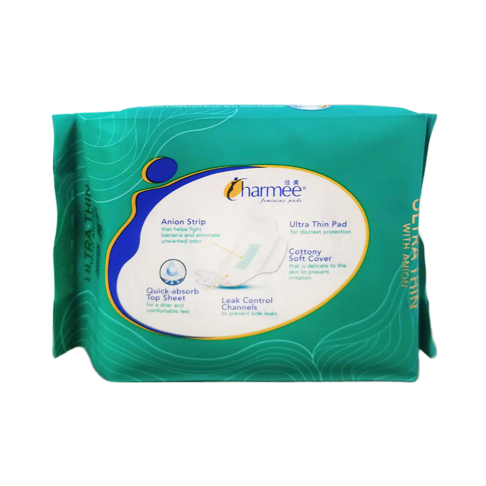 Charmee Feminine Pads Ultra Thin With Anion With Wings 6's - Image 2