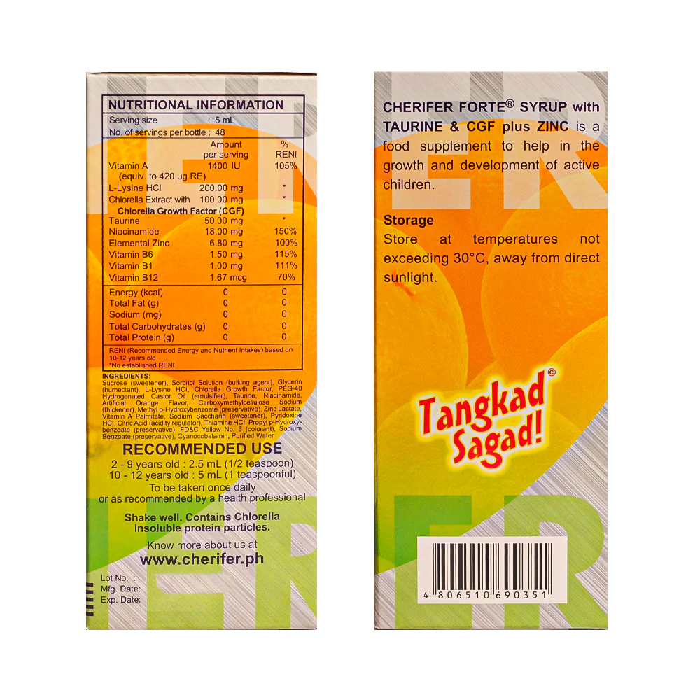 Cherifer Forte With Zinc Syrup 240ml - Image 2