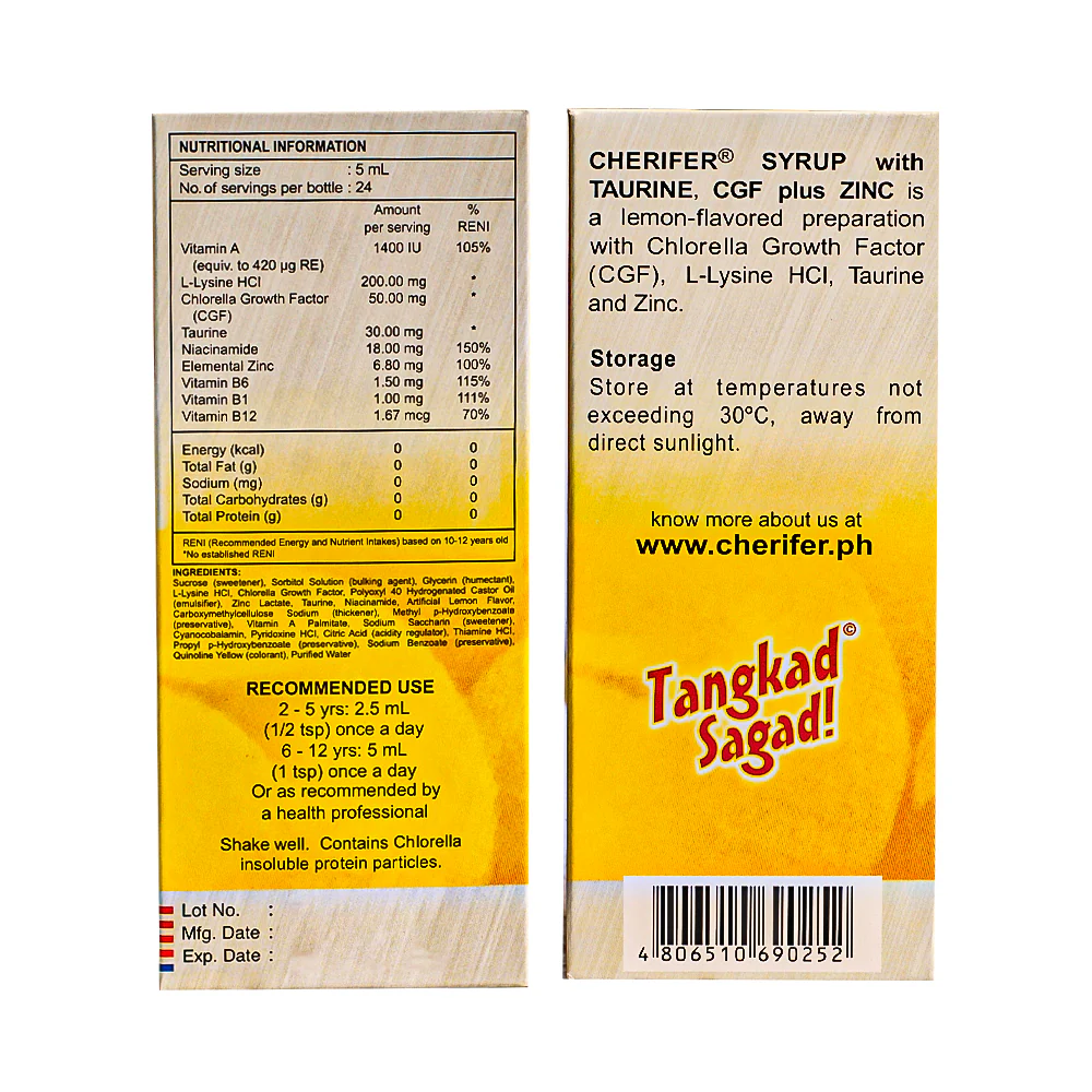 Cherifer With Zinc Syrup 120ml - Image 2