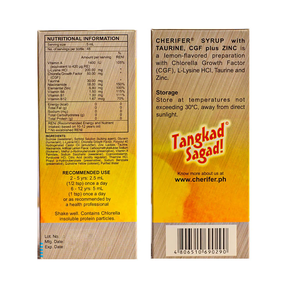 Cherifer With Zinc Syrup 240ml - Image 2