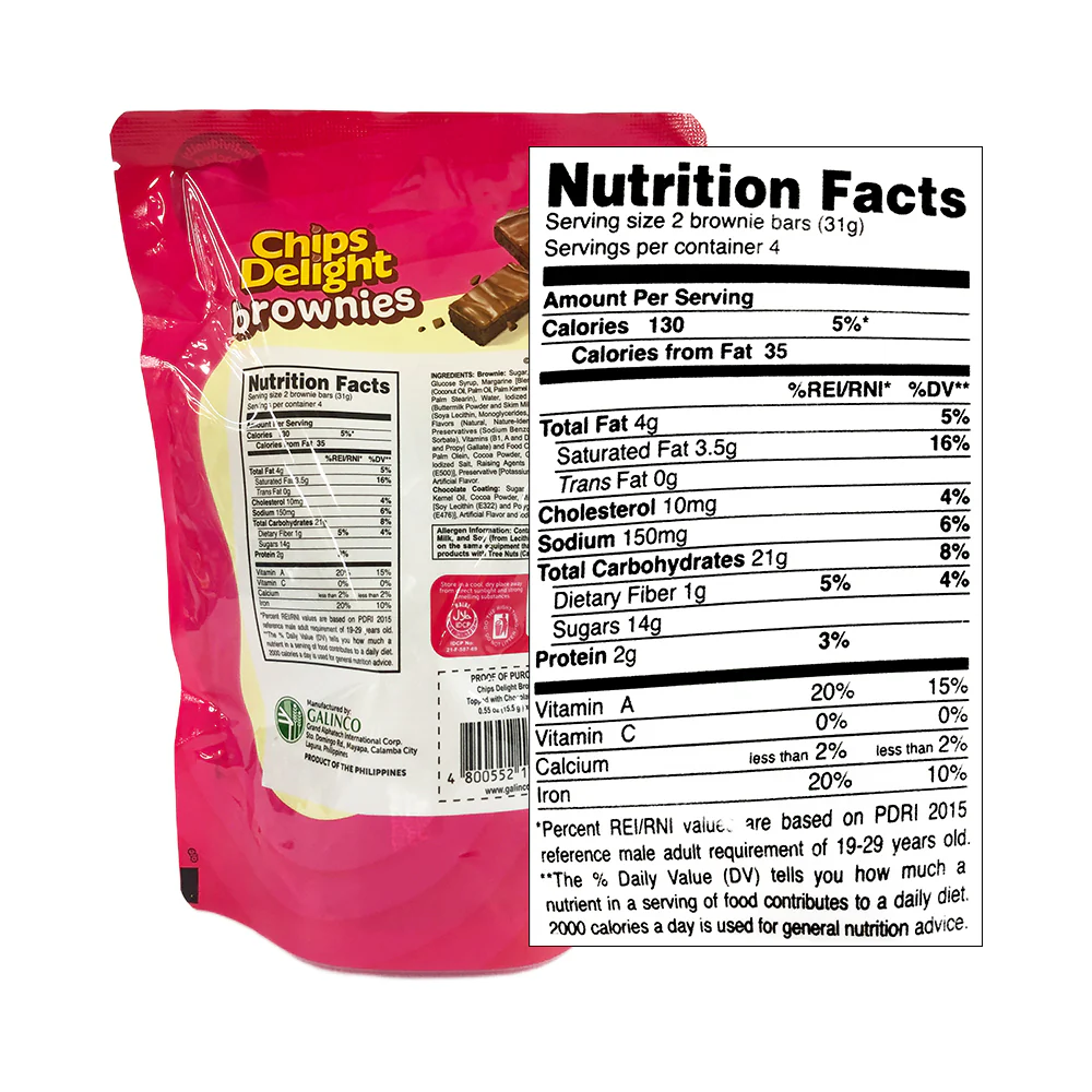 Chips Delight Brownies Topped With Chocolate Coating 124g - Image 2