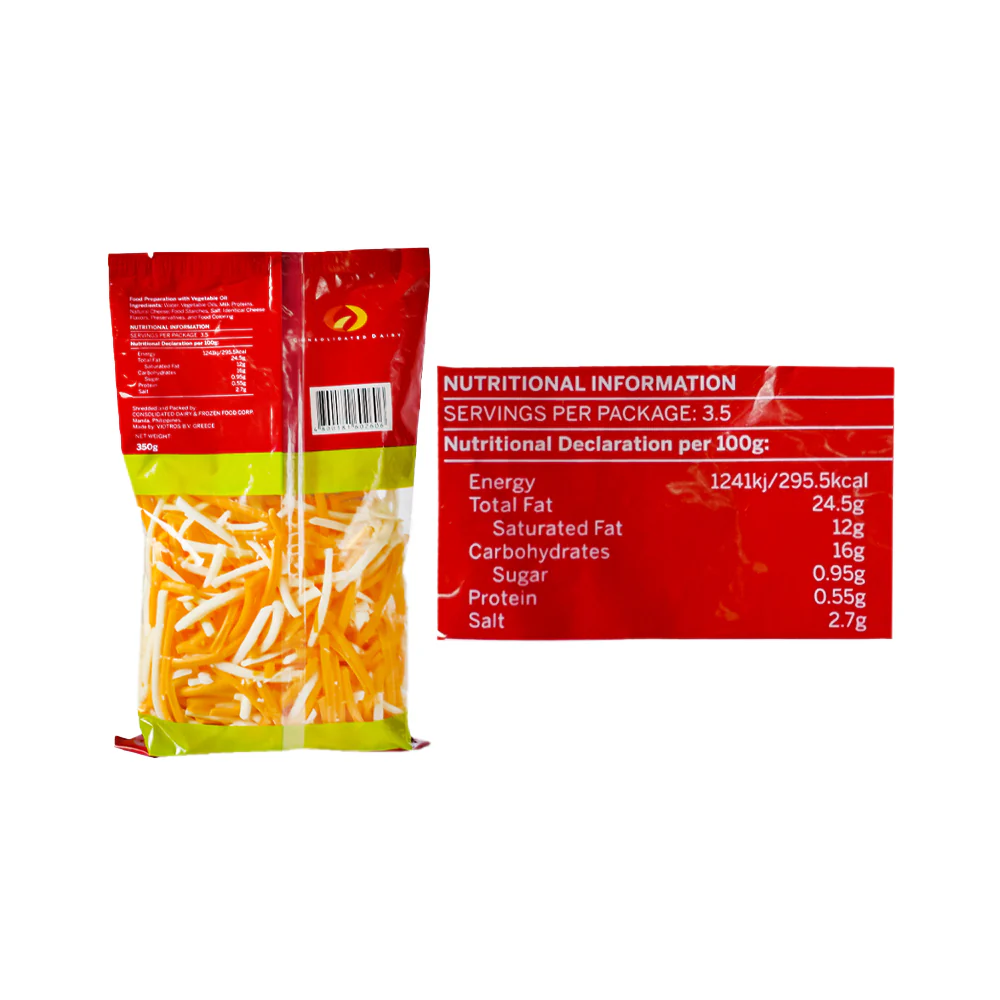 Chiz Boy Shredded Processed Mozzarella And Cheddar Cheese 350g - Image 3