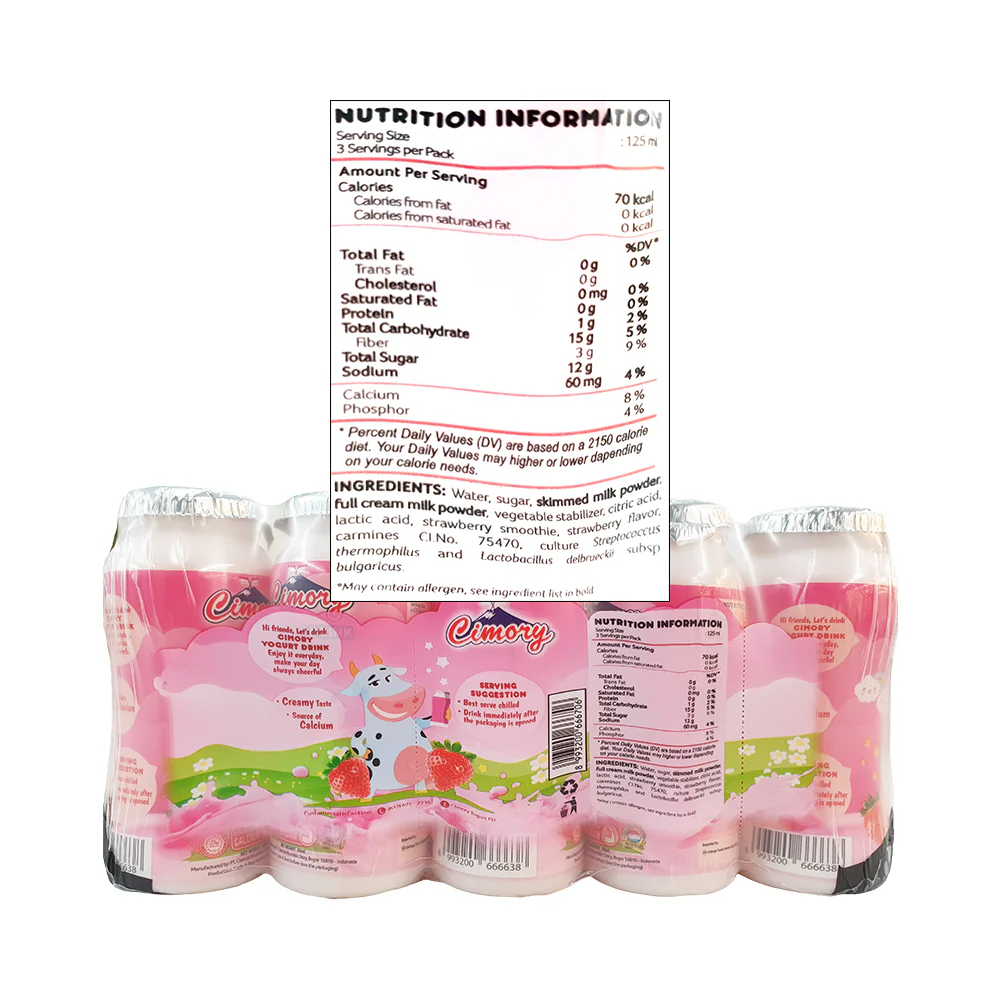 Cimory Yogurt Drink Strawberry 70ml 4+1's - Image 2