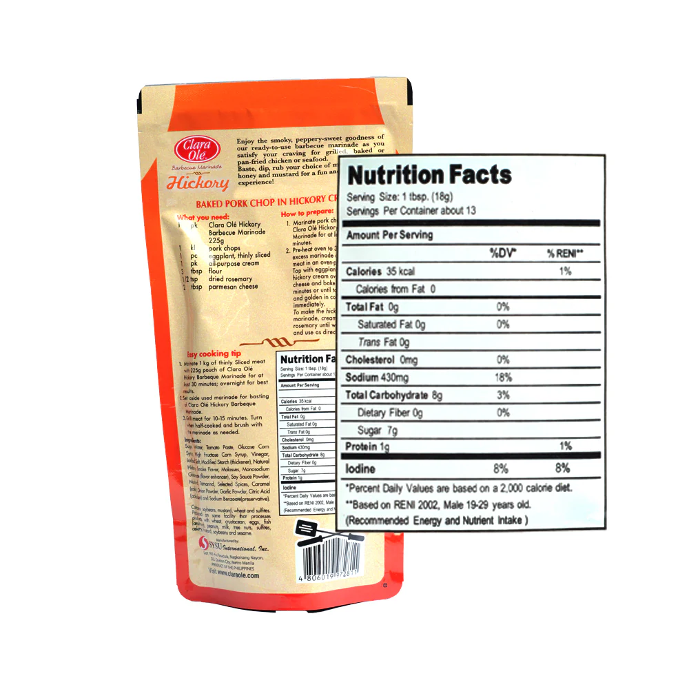 Clara Ole Barbecue Marinade Mix Hickory 225g - Image 2