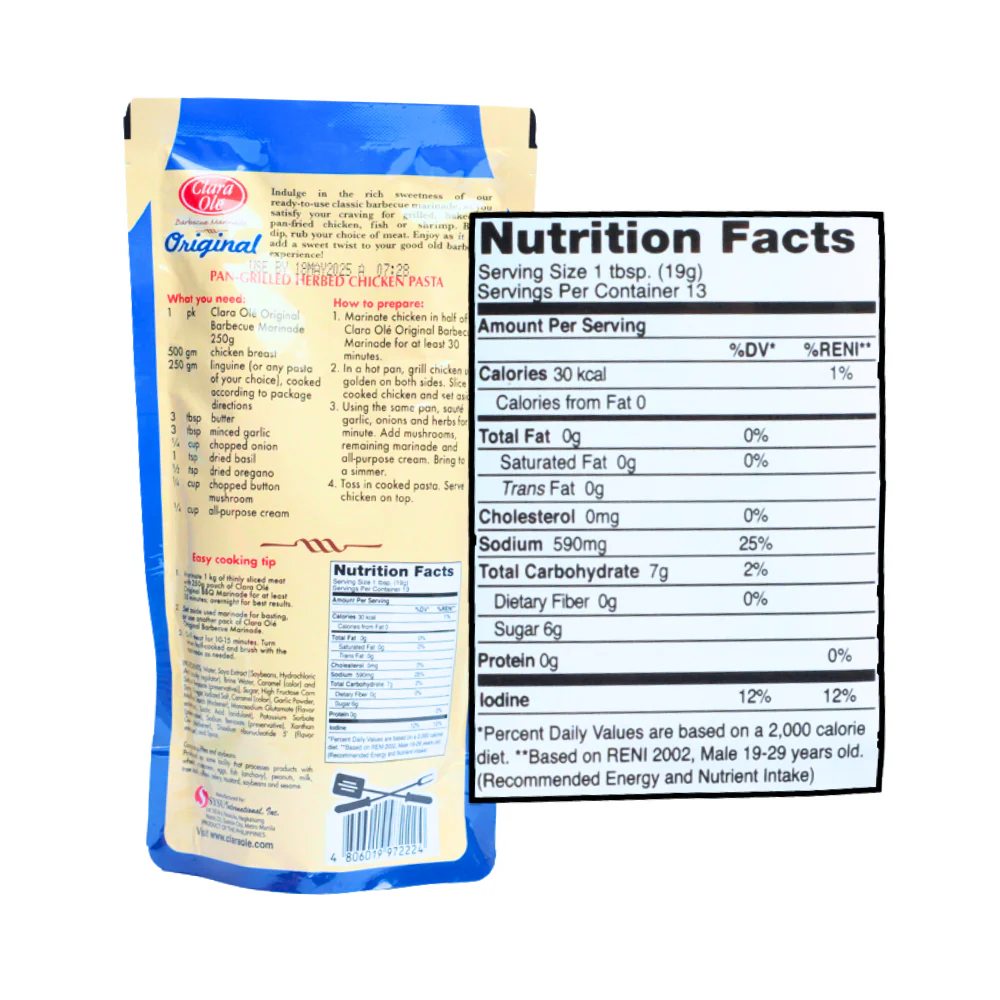 Clara Ole Barbecue Marinade Mix Original 250g - Image 2