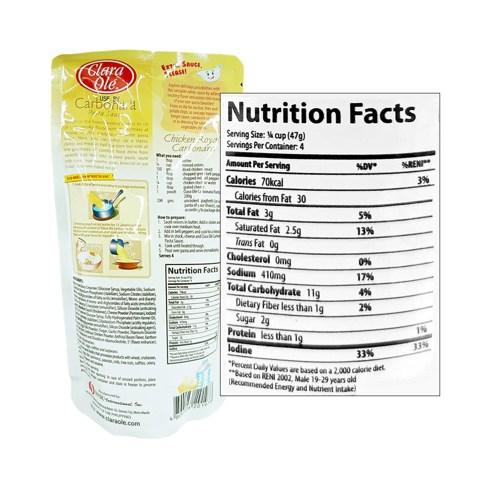 Clara Ole Pasta Sauce Carbonara SUP 200g - Image 2