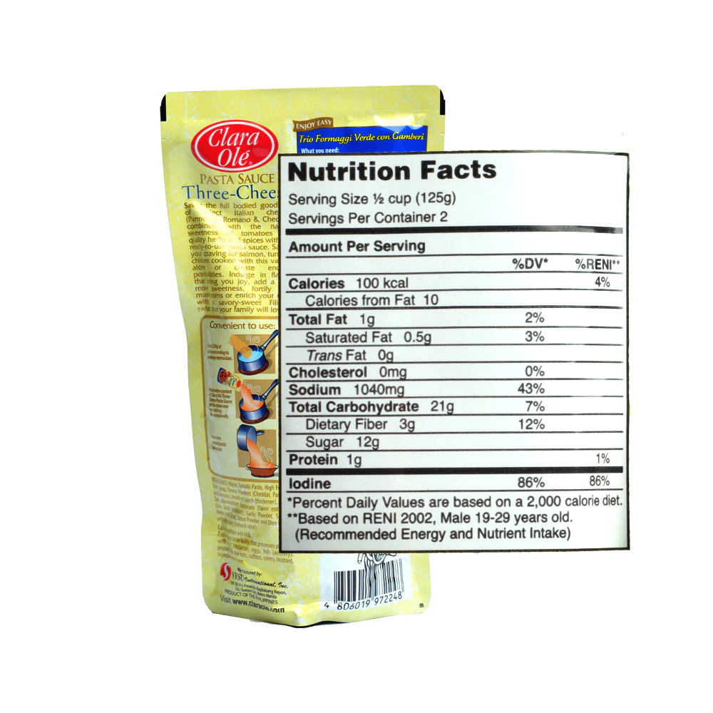 Clara Ole Spaghetti Sauce Three Cheese 250g - Image 2