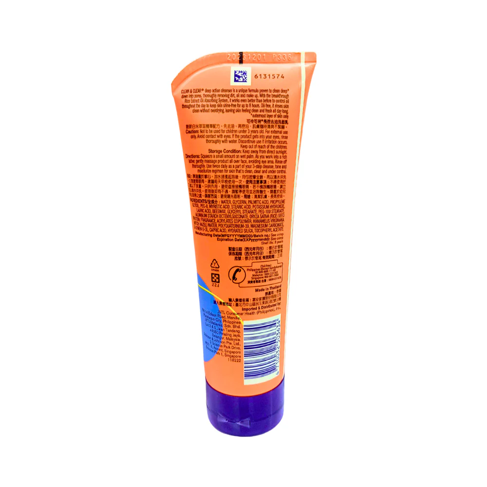Clean & Clear Deep Action Cleanser 100g - Image 2