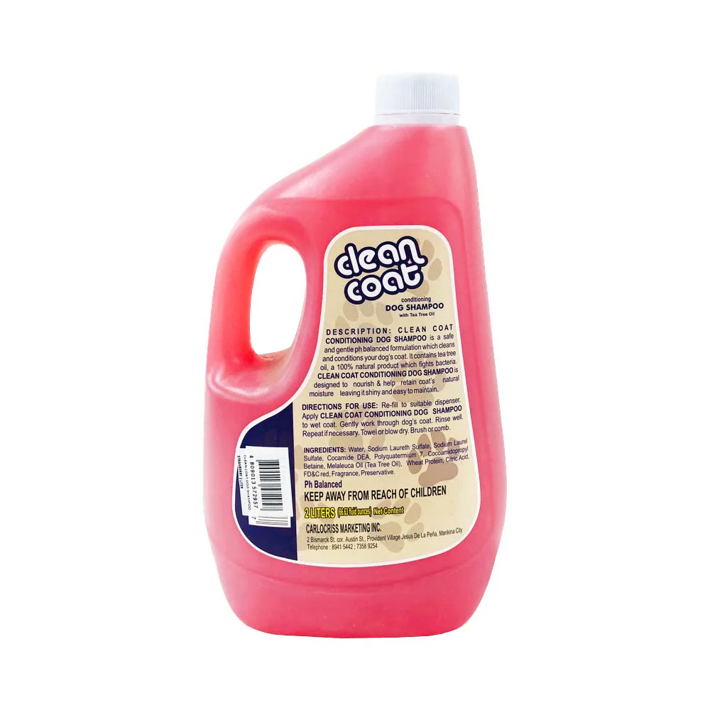 Clean Coat Dog Shampoo With Tea Tree Oil Strawberry 2L - Image 2
