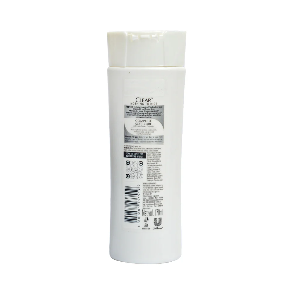 Clear Anti-Dandruff Shampoo Complete Soft Care 170ml - Image 2