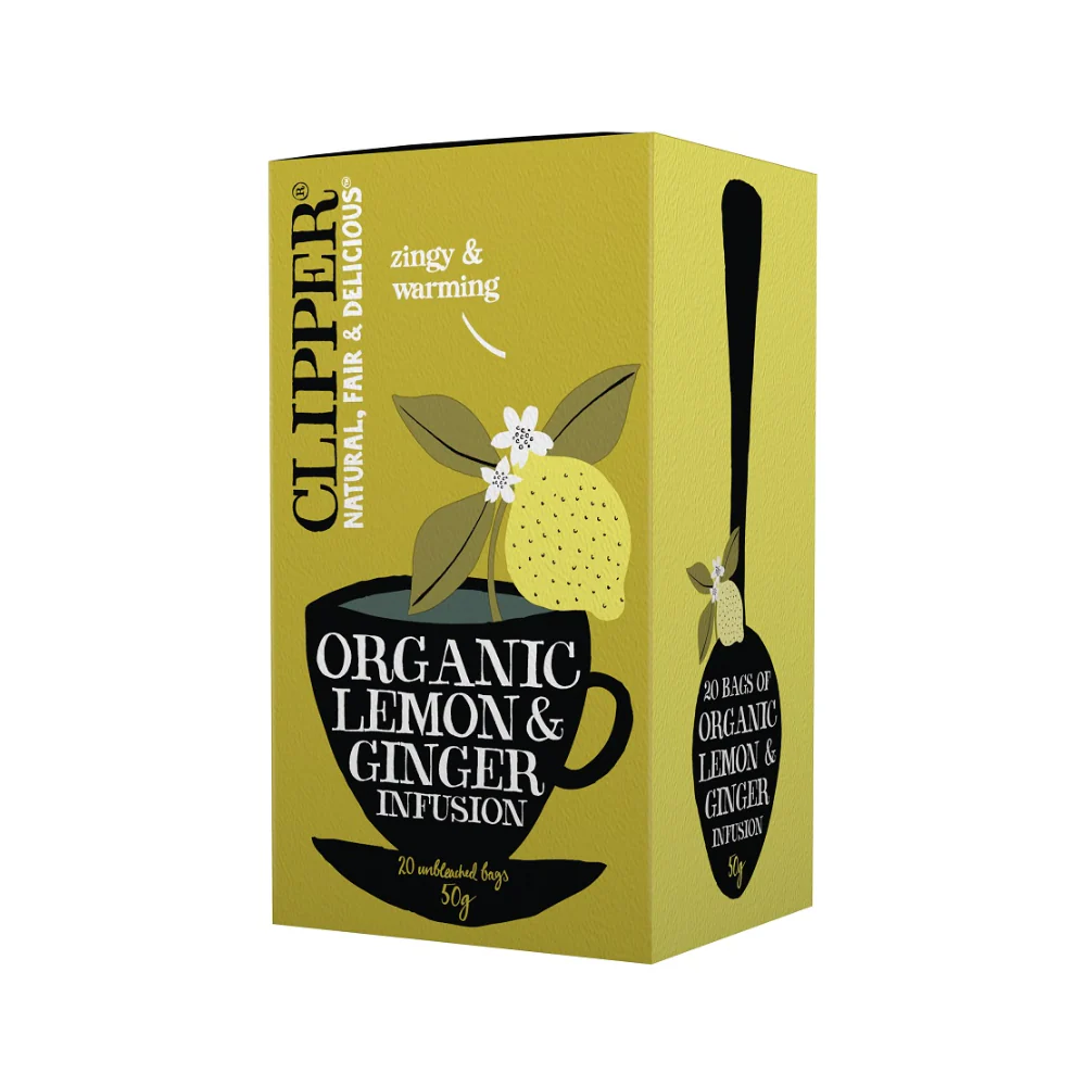 Clipper Organic Lemon And Ginger Infusion 20's (50g) - Image 2
