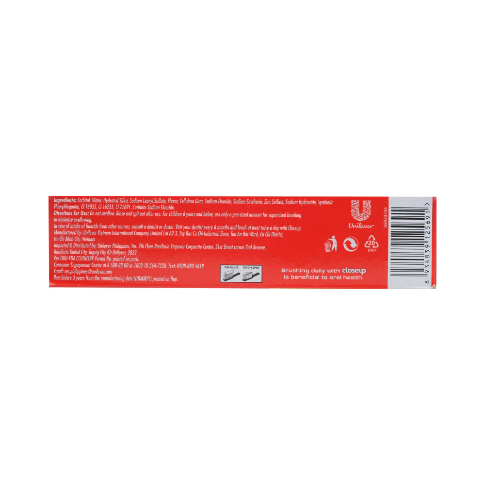 Close Up Anti-Bacterial Toothpaste Red Hot 120g - Image 2