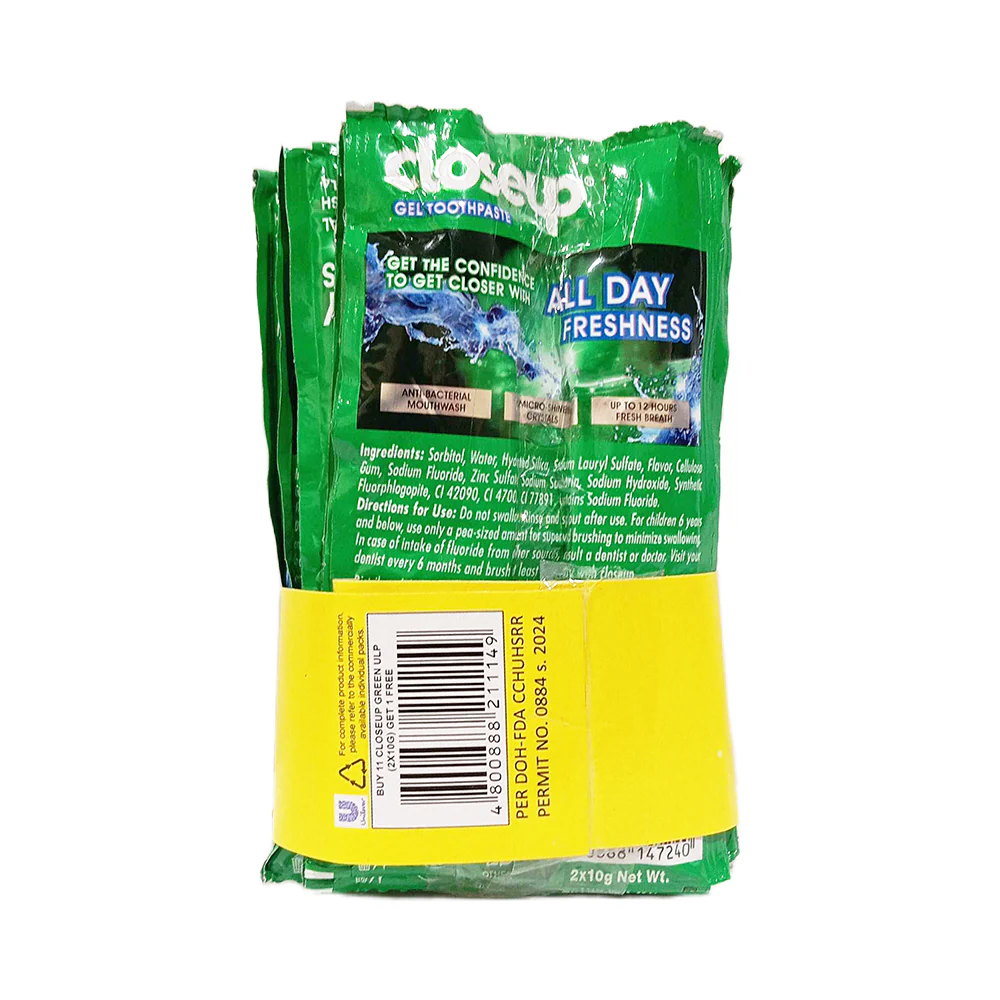 Close Up Toothpaste Green Menthol Chill 20g x 11's + 1 - Image 2