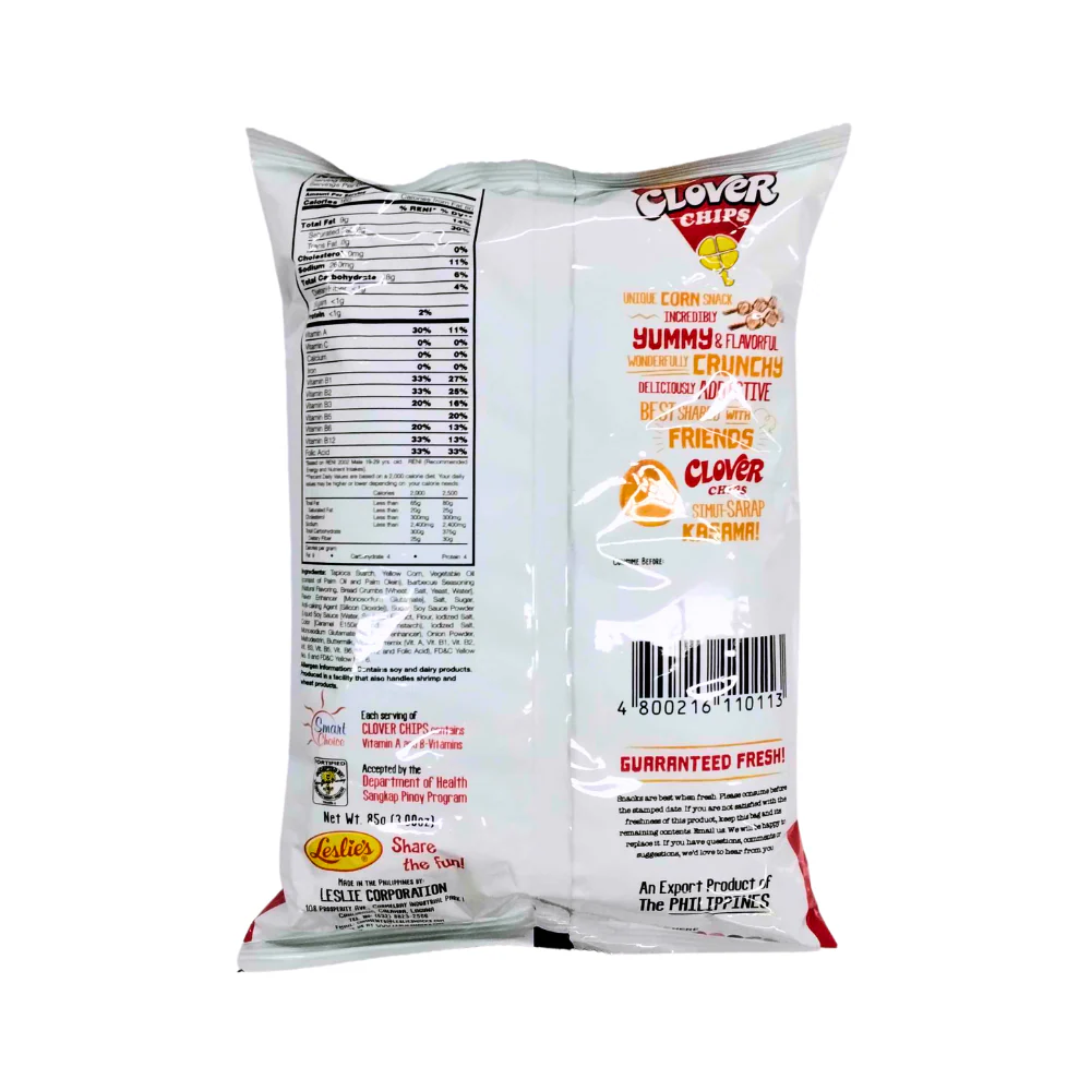 Clover Chips Corn Snacks Barbecue 85g - Image 2