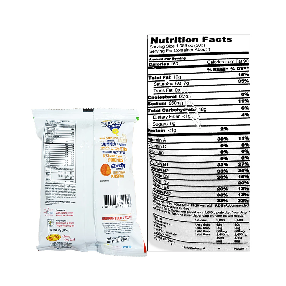 Clover Chips Corn Snacks Cheese 24g - Image 2
