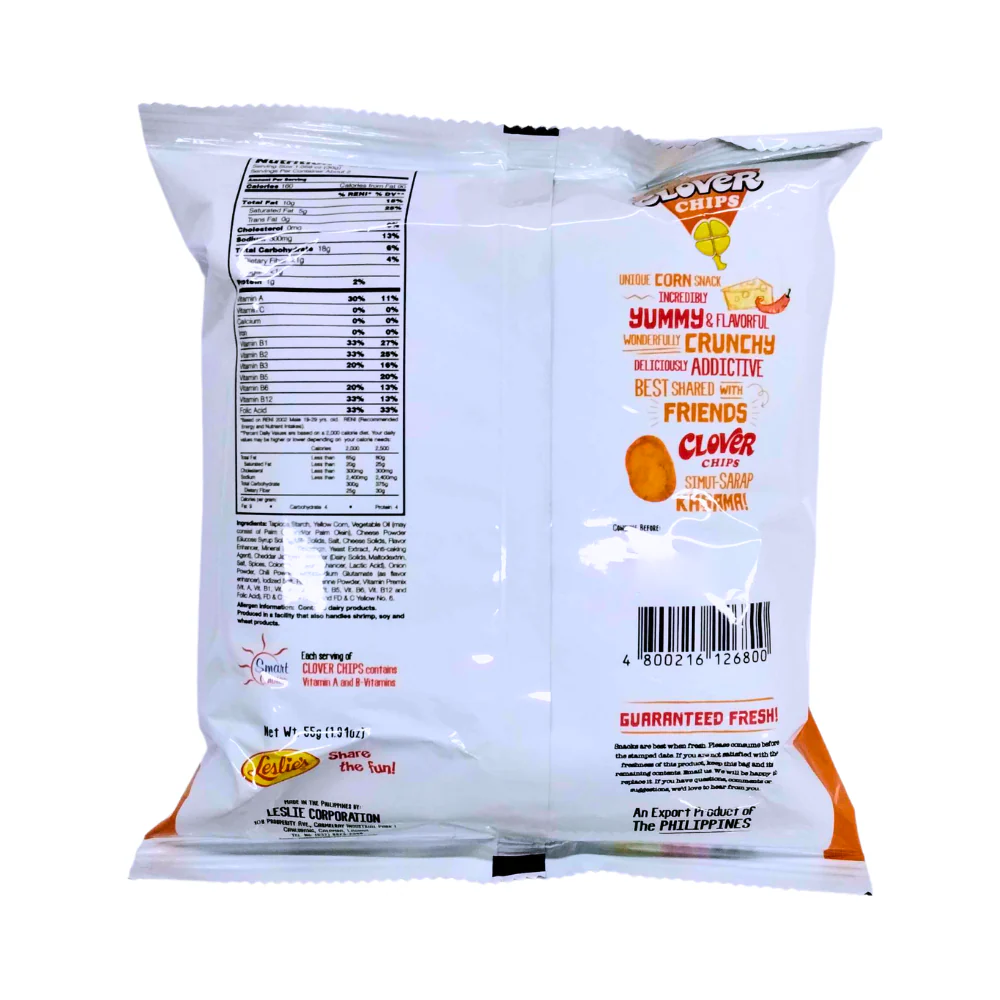 Clover Chips Corn Snacks Chili And Cheese 55g - Image 2