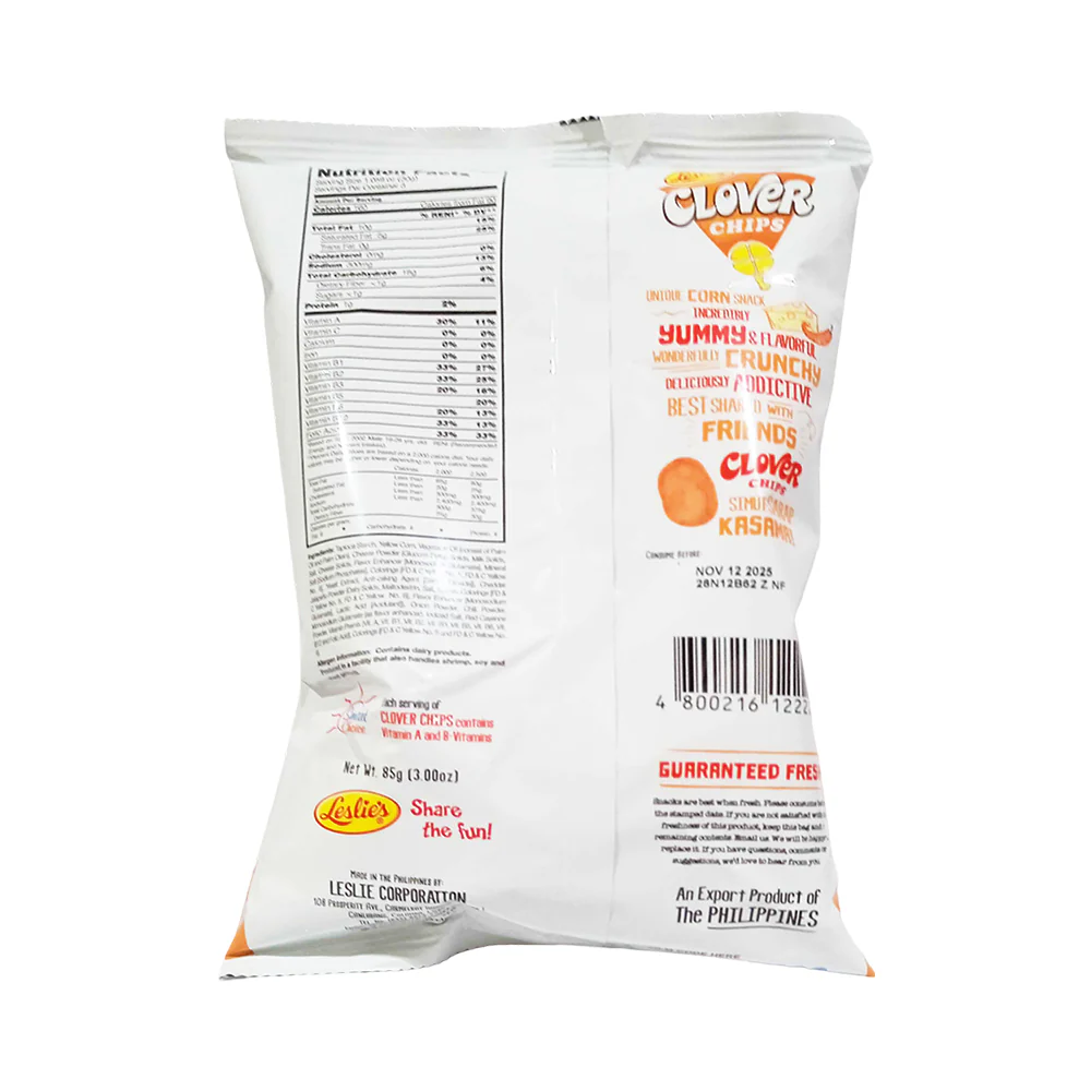 Clover Chips Corn Snacks Chili And Cheese 85g - Image 2