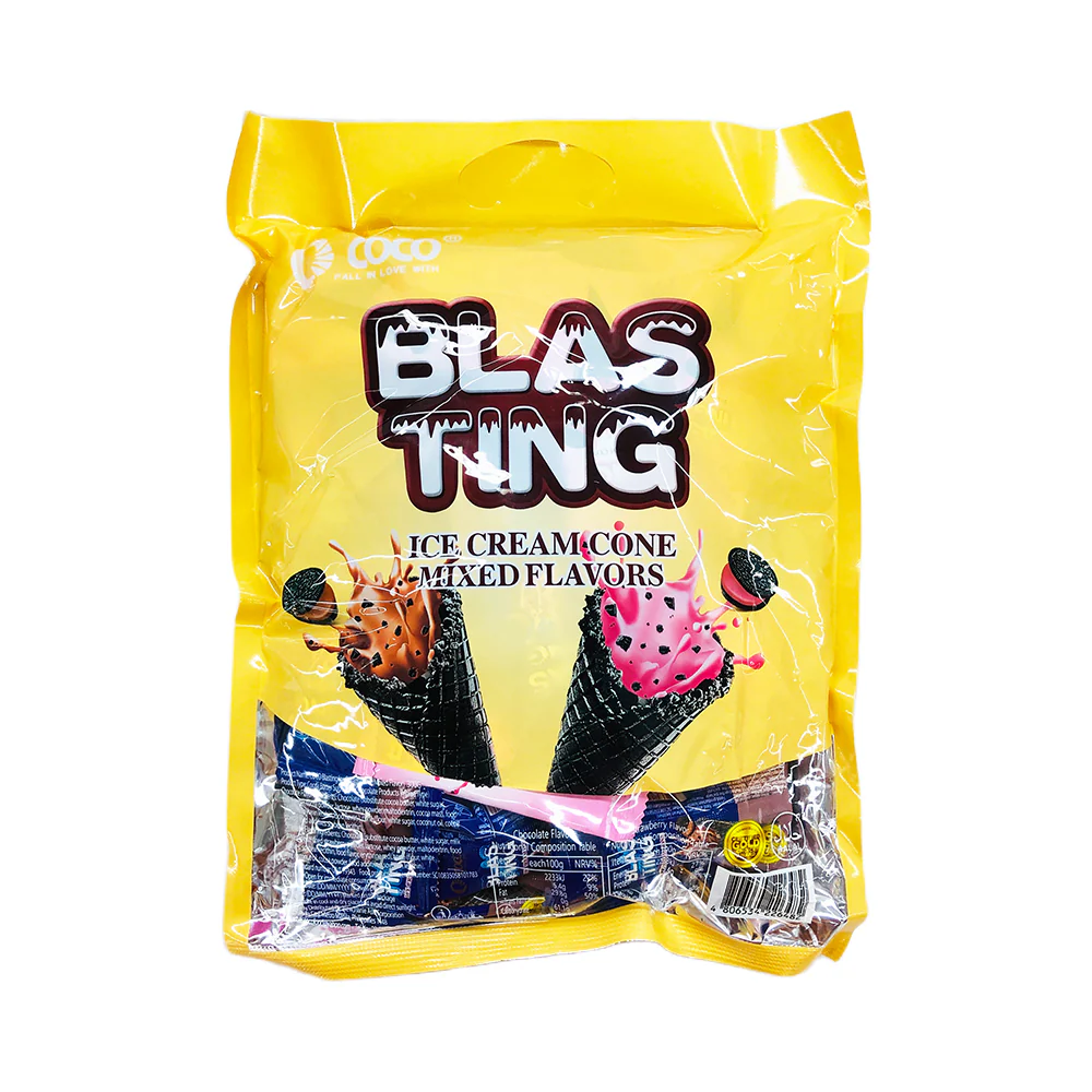 Coco Blasting Ice Cream Cone Mixed Flavors 300g - Image 2