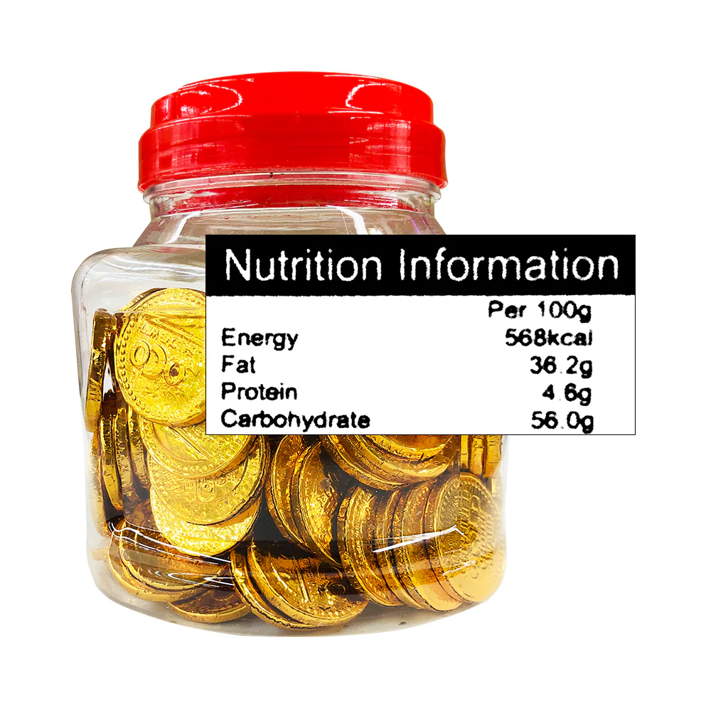 Coco Golden Chocolate Coin Jar 100's - Image 2