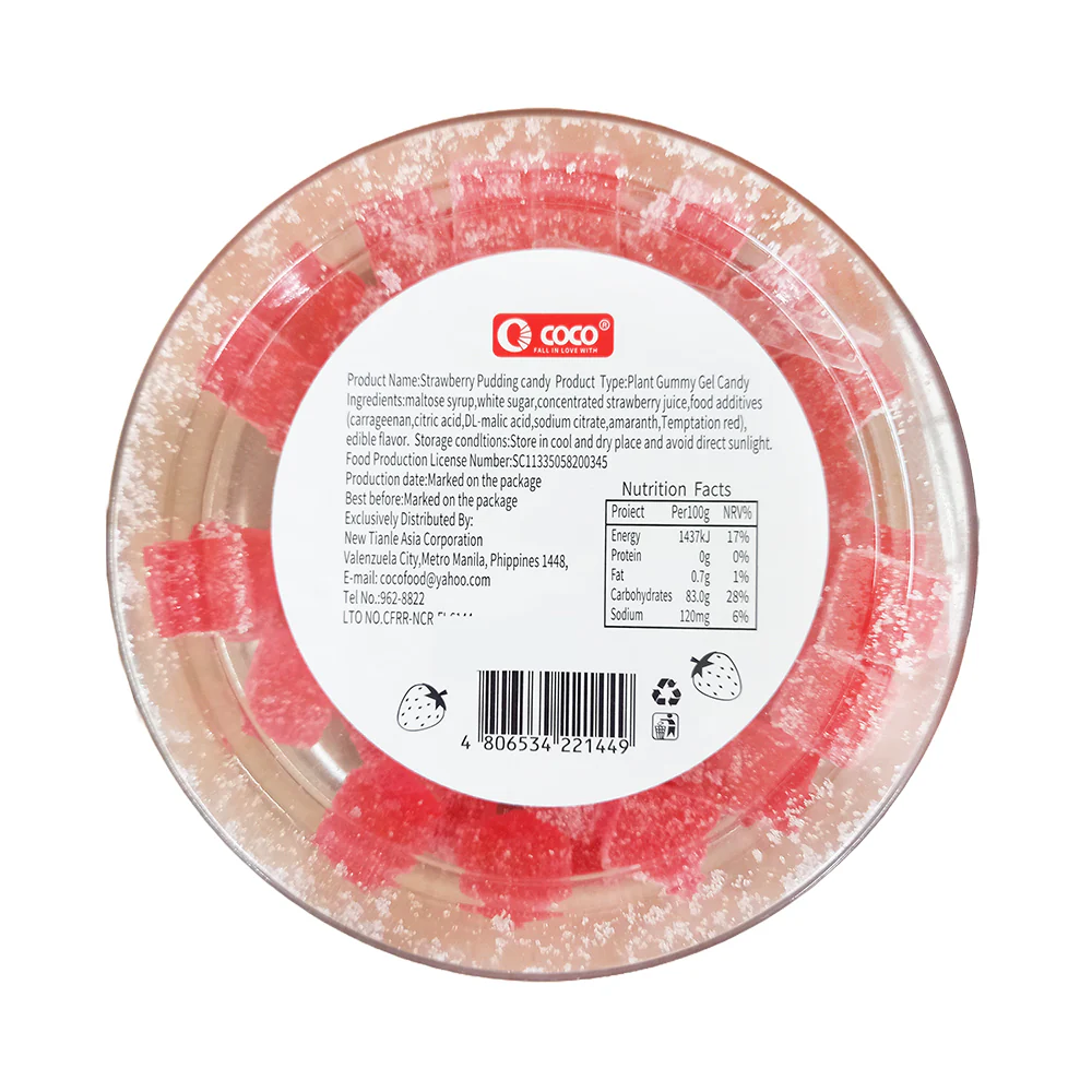 Coco Pudding Candy Strawberry 368g - Image 2