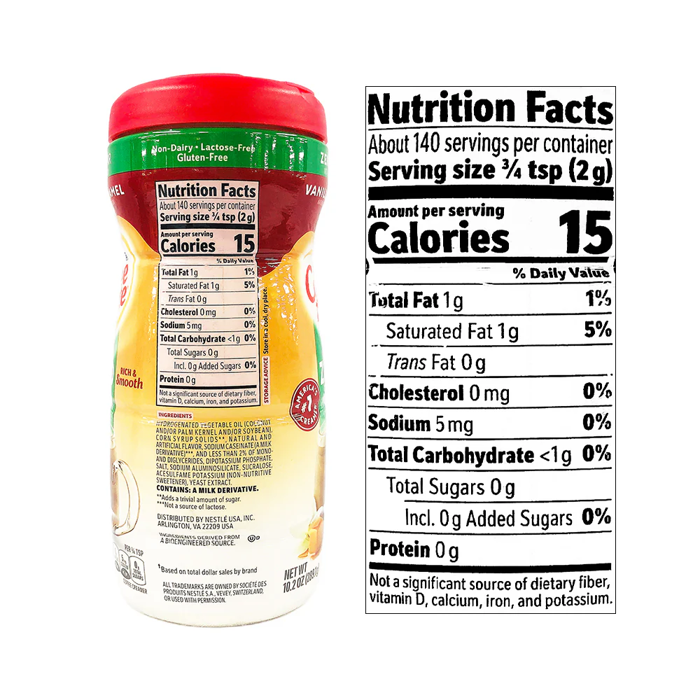 Coffeemate Zero Sugar Coffee Creamer 289g (10.2oz) - Image 4