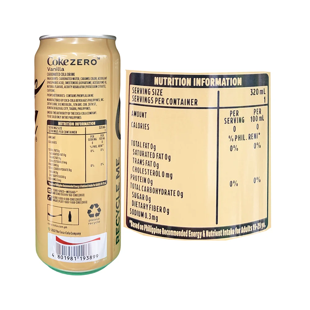 Coke Zero Vanilla In Can 320ml - Image 2