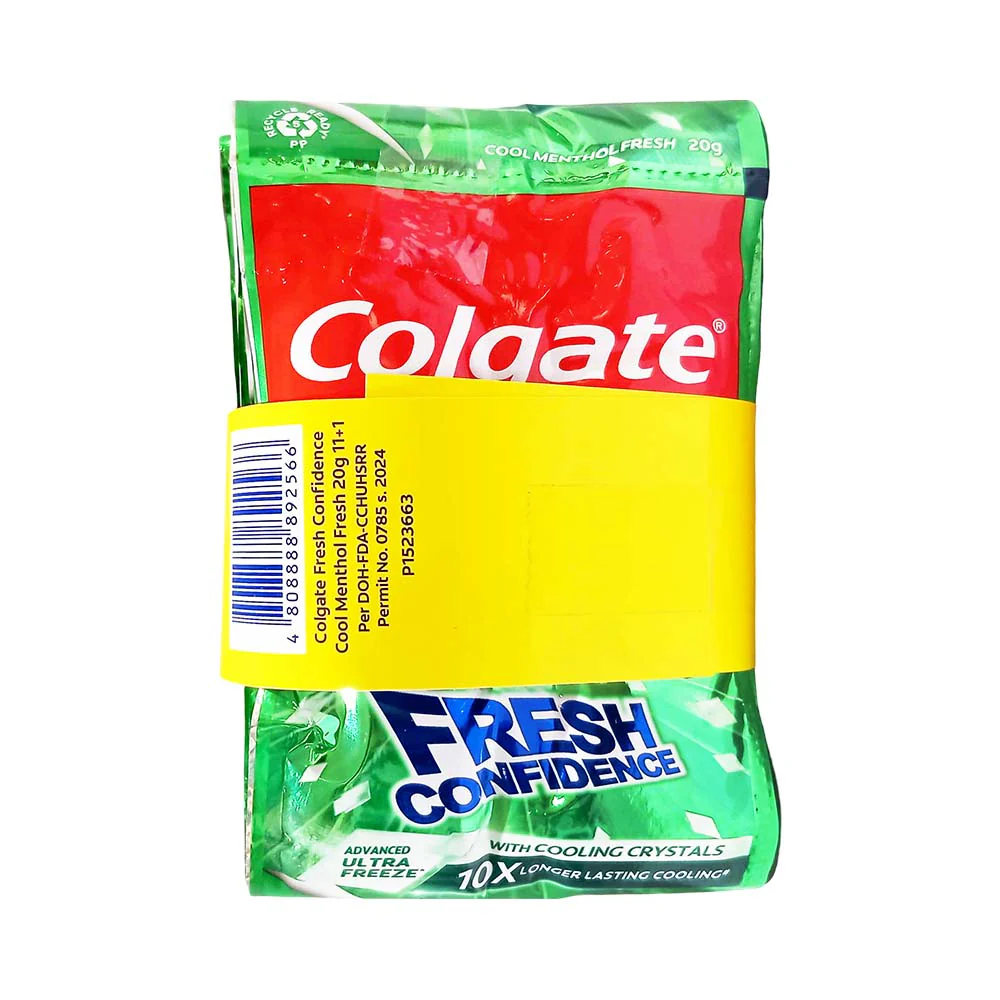 Colgate Fresh Confidence Toothpaste Cool Menthol Fresh 20g 11's + 1 - Image 2