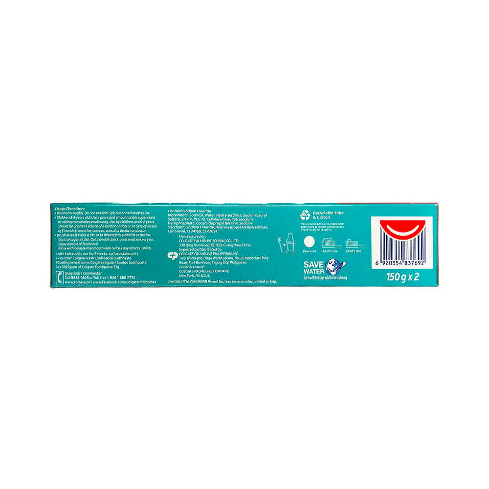 Colgate Fresh Confidence White Blast 150g x 2's - Image 4