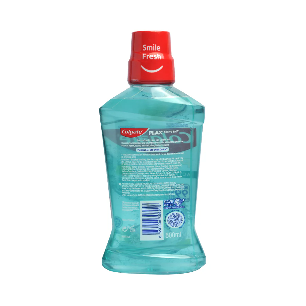 Colgate Plax Mouthwash Active Salt 500ml - Image 2