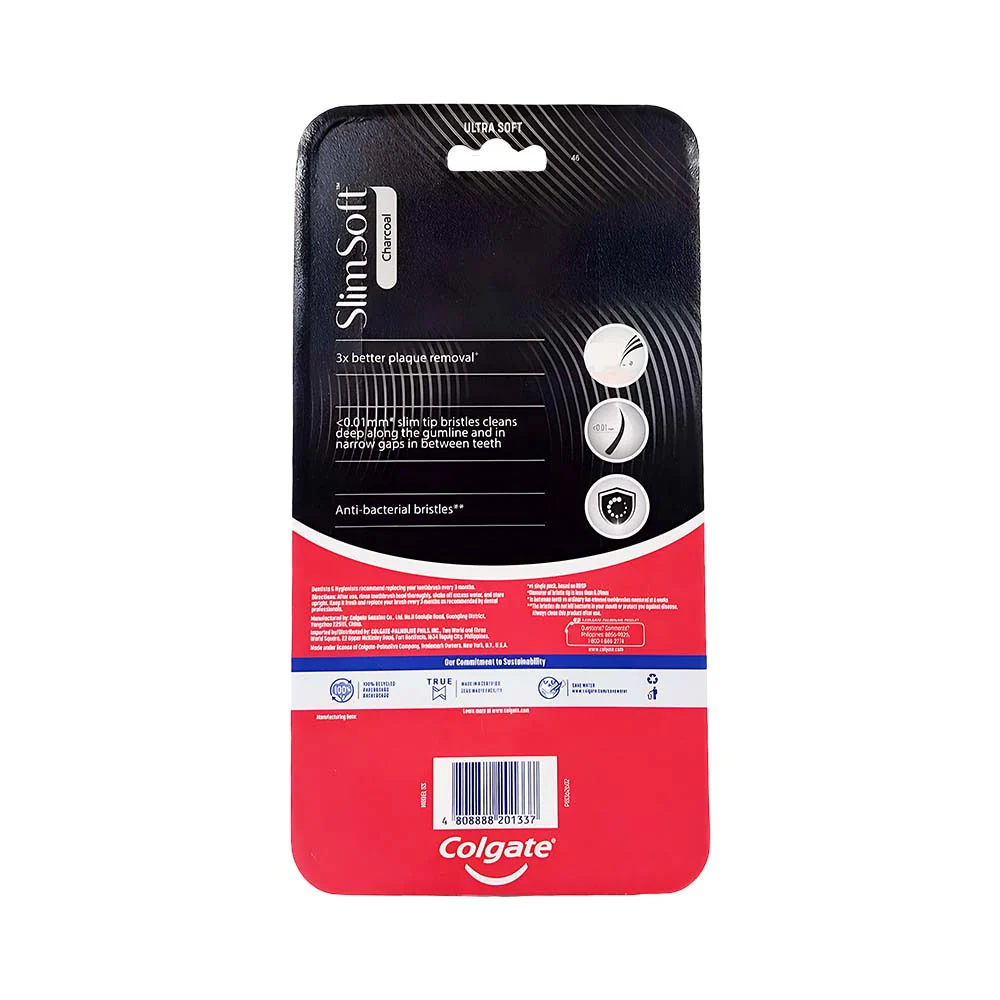 Colgate Slim Soft Toothbrush Charcoal 5's - Image 2