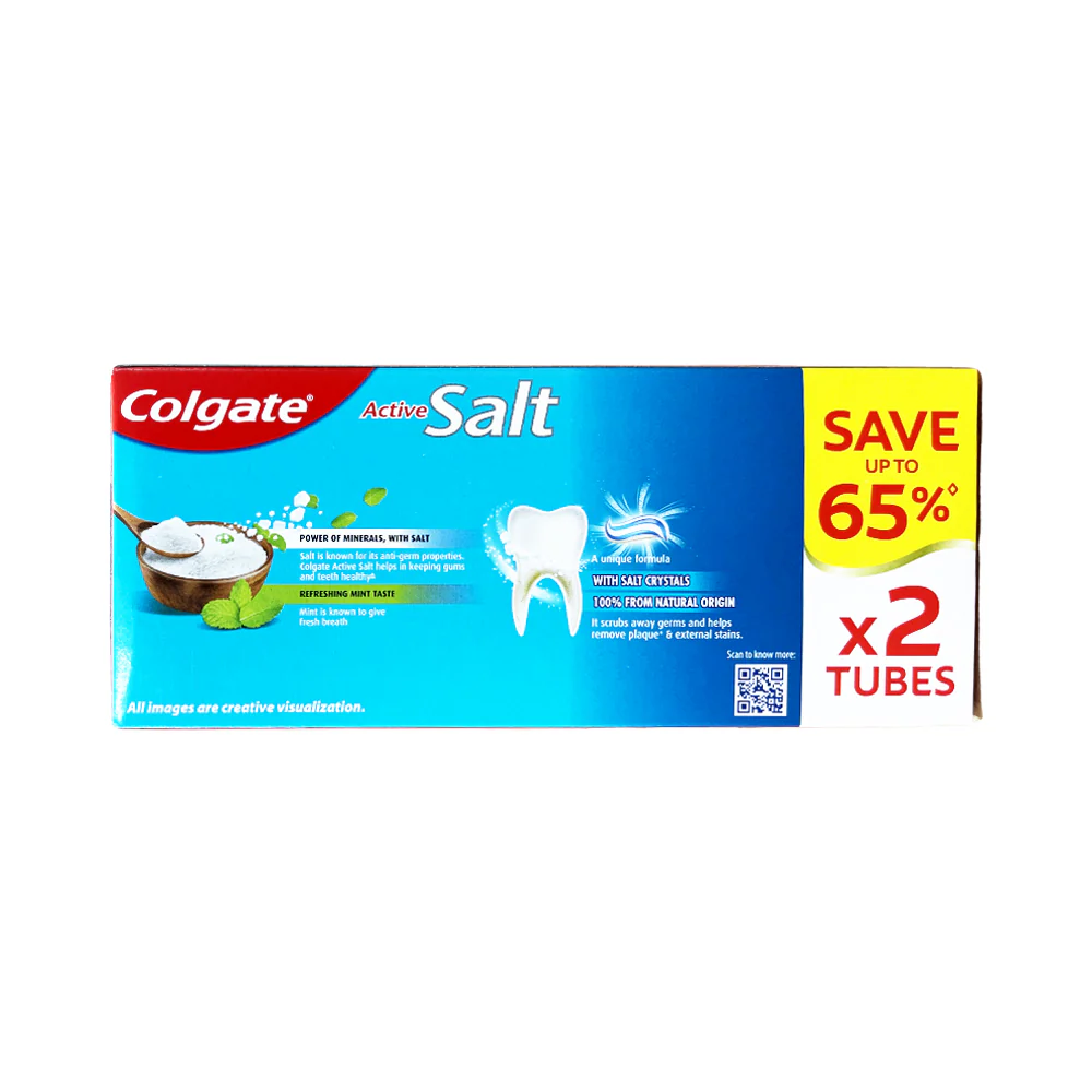 Colgate Toothpaste Active Salt 133g x 2's Value Pack - Image 2