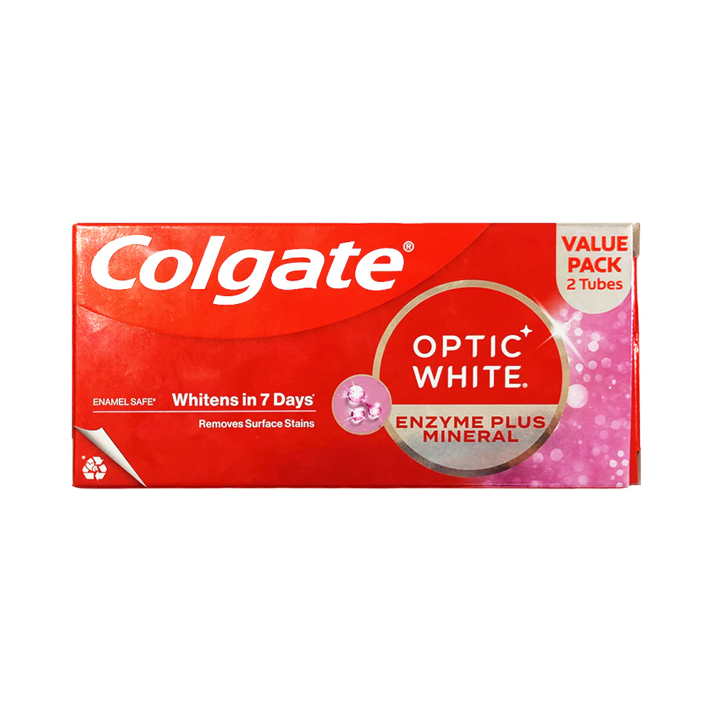 Colgate Toothpaste Optic White Natural Enzyme Value Pack 80g - Image 2