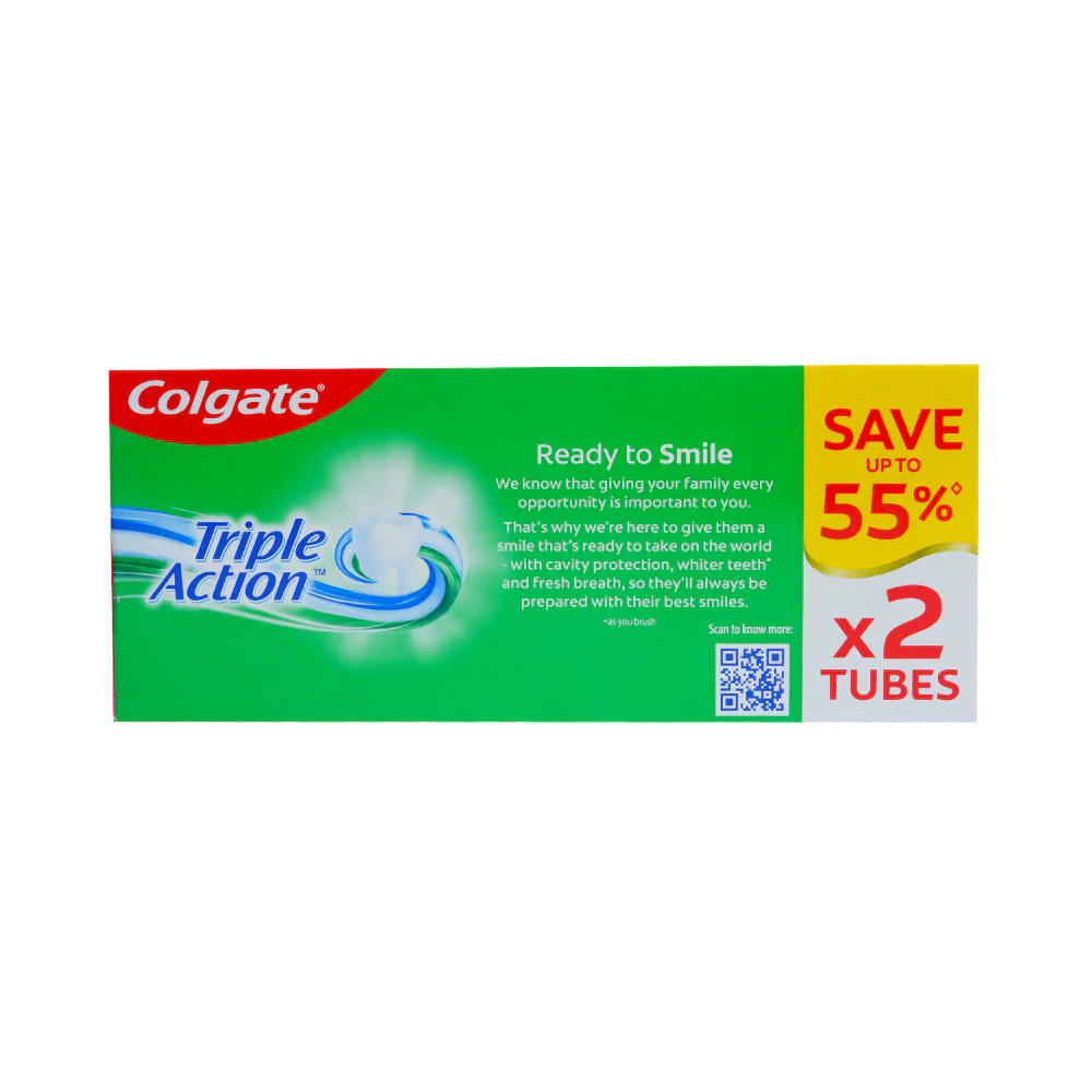 Colgate Toothpaste Triple Action 120g x 2's - Image 2