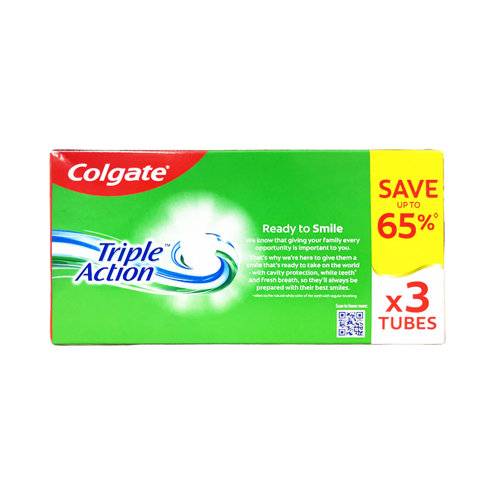 Colgate Toothpaste Triple Action Triple Pack 175g x 3's - Image 2