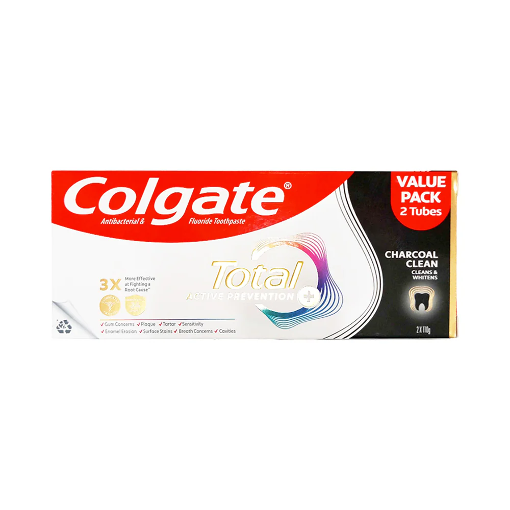 Colgate Total Toothpaste Charcoal Clean Value Pack 110g x 2's