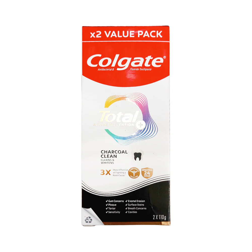Colgate Total Toothpaste Charcoal Clean Value Pack 110g x 2's - Image 2