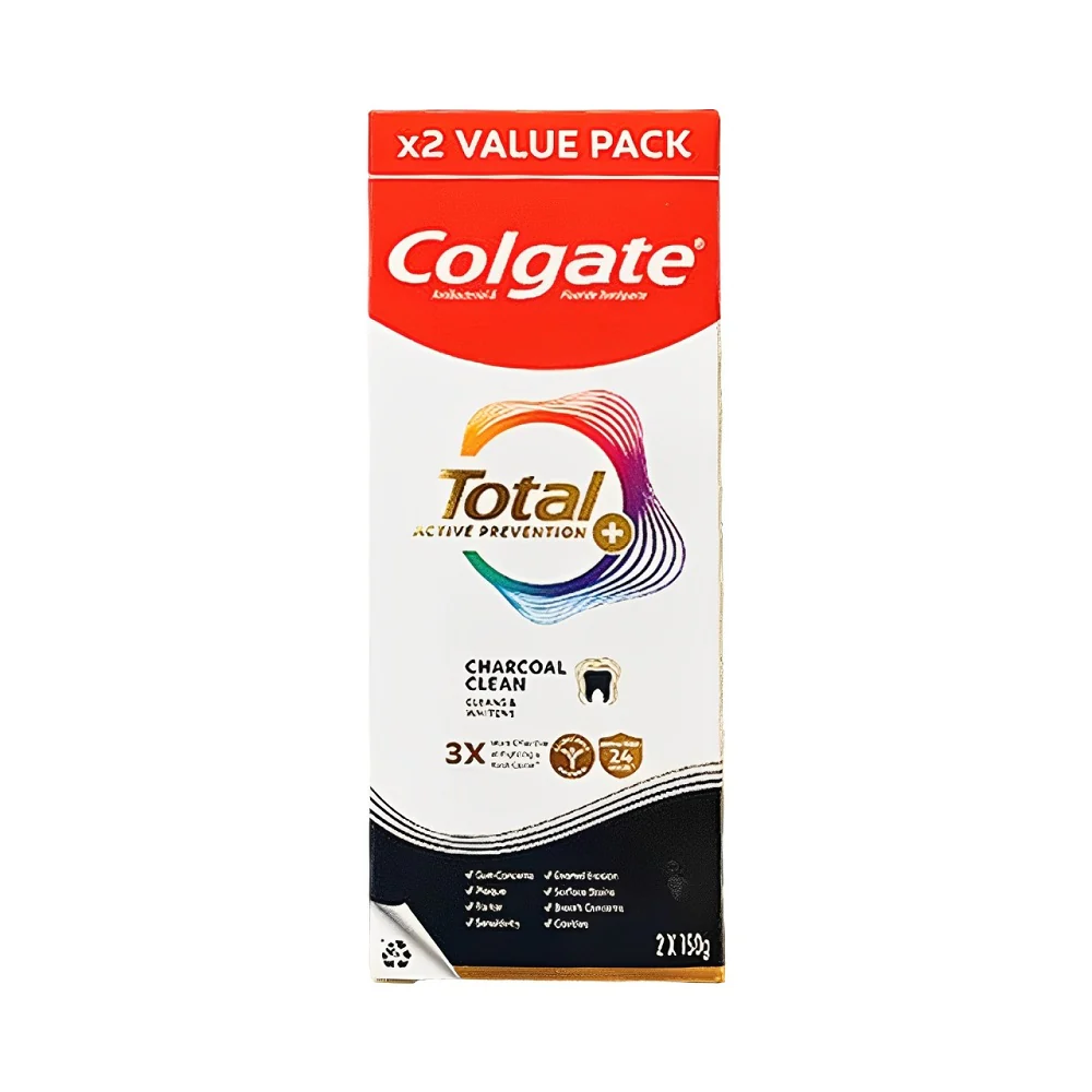 Colgate Total Toothpaste Charcoal Deep Clean 150g Twin Pack - Image 2