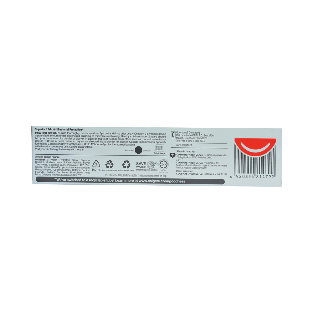 Colgate Total Toothpaste Charcoal Deep Clean 150g Twin Pack - Image 3