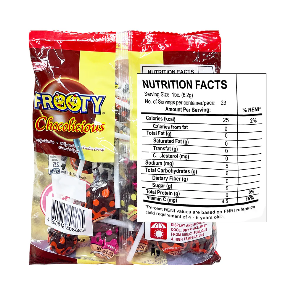 Columbia's Frooty Chocolicious Lollipops 23's - Image 2