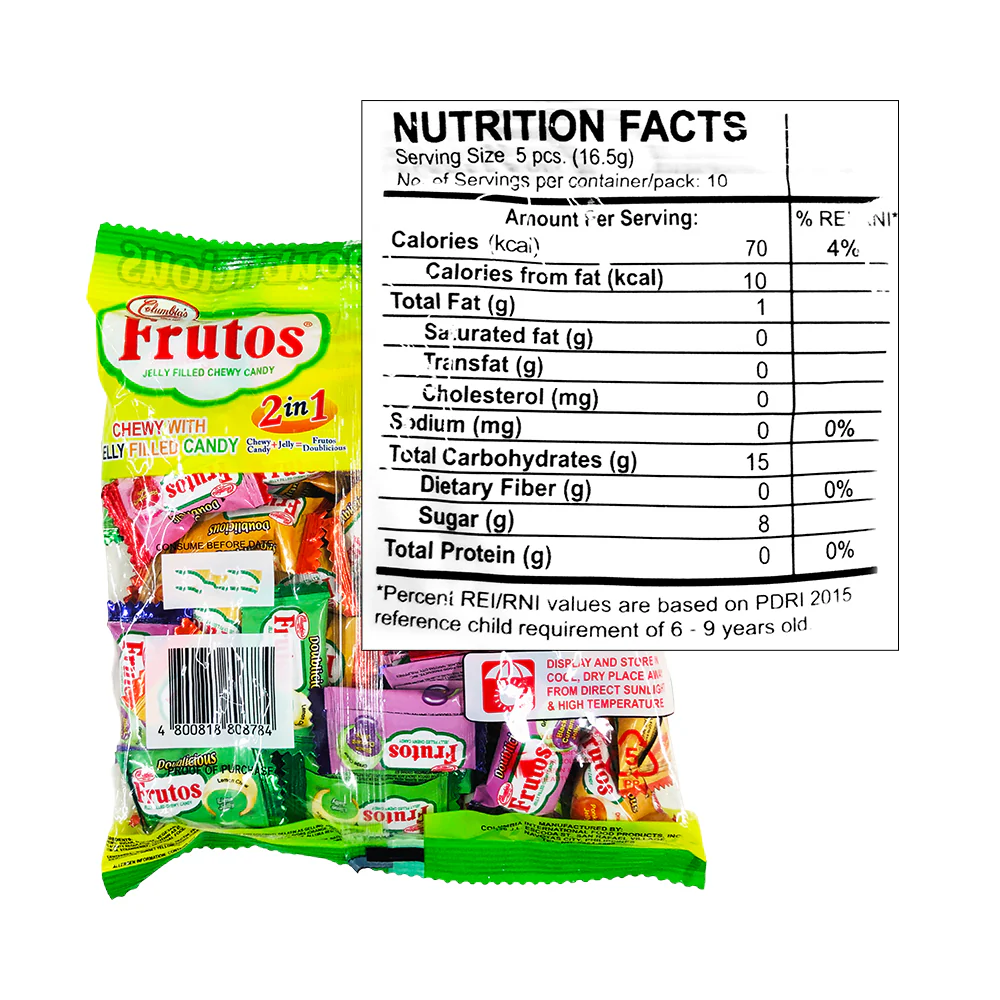 Columbia's Frutos Doublicious 2in1 Chewy Candy 50's - Image 2
