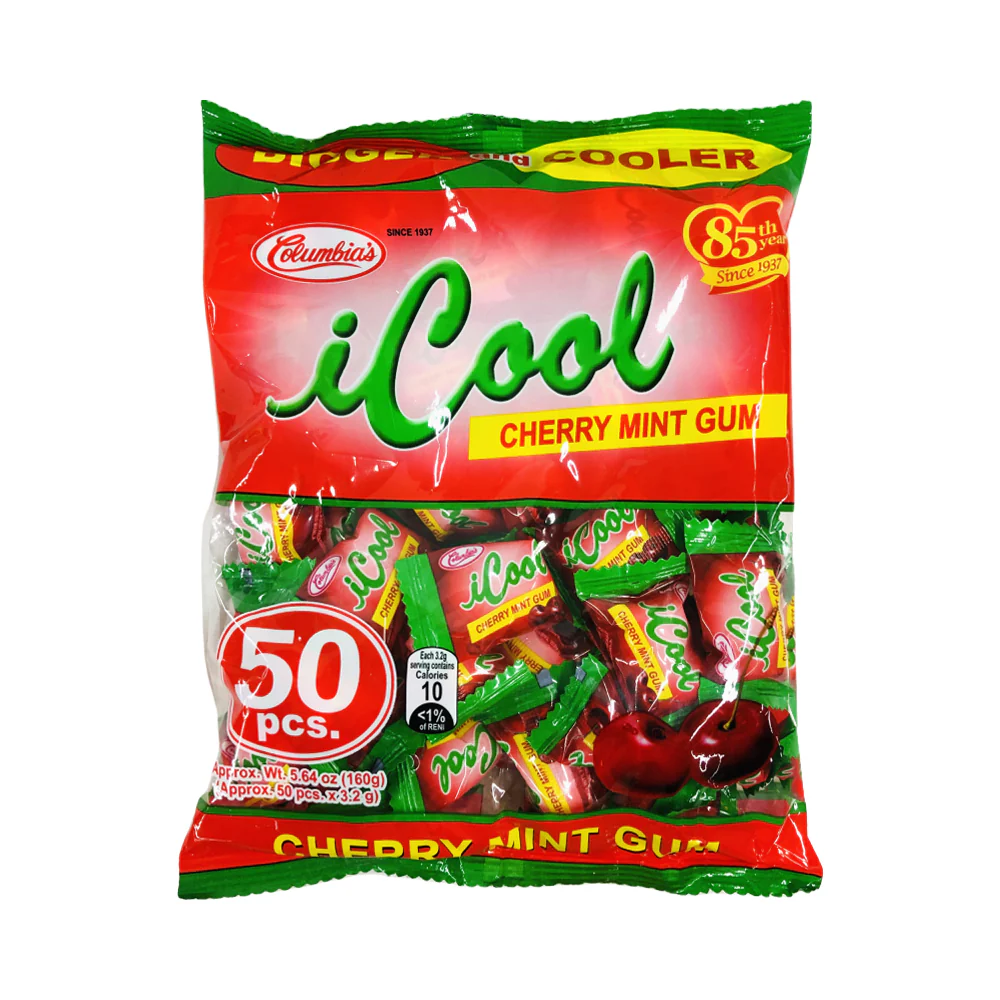Columbia's Icool Gum Cherry Mint 50's