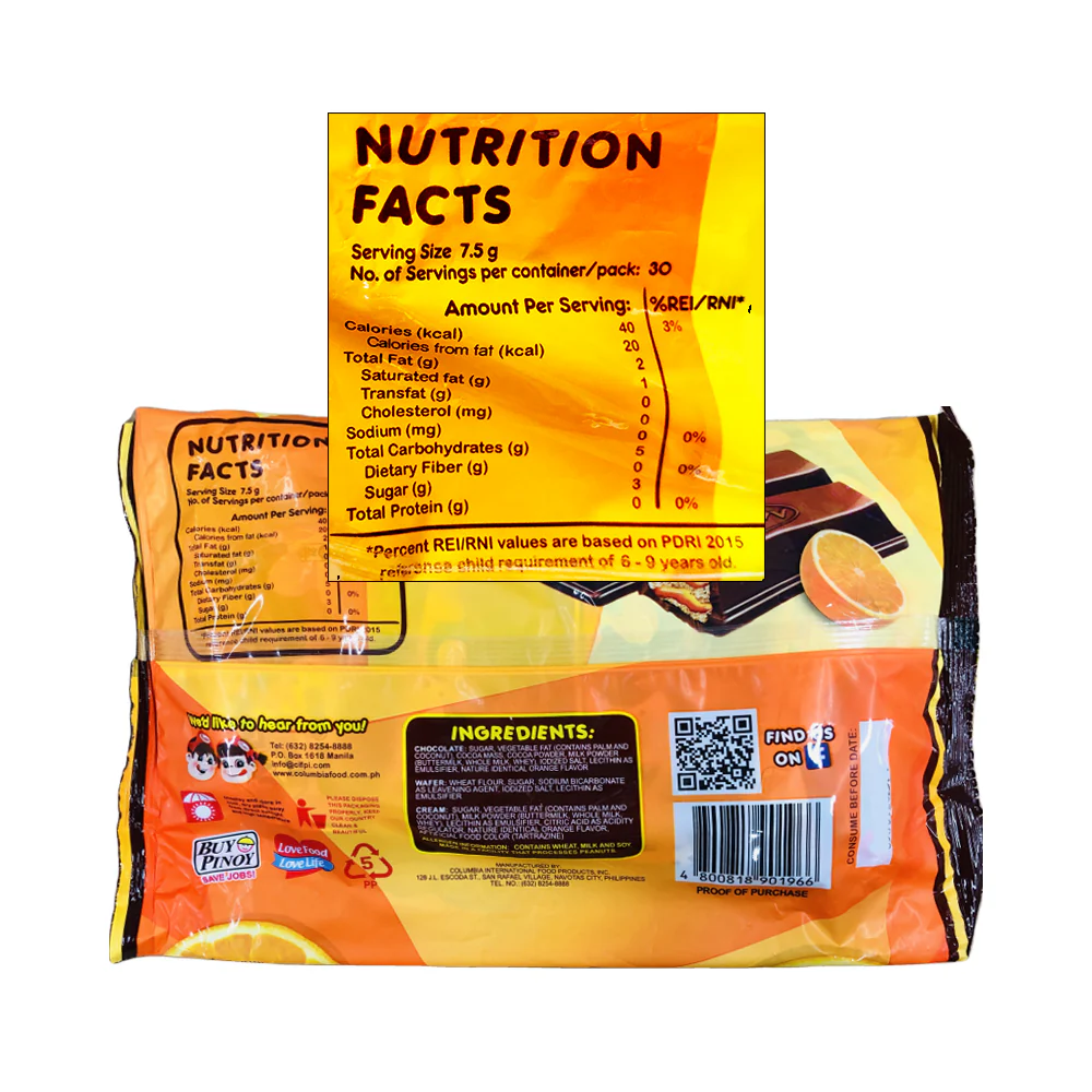 Columbia's Luv-Luv Buddy Choco Orange 15's (225g) - Image 2