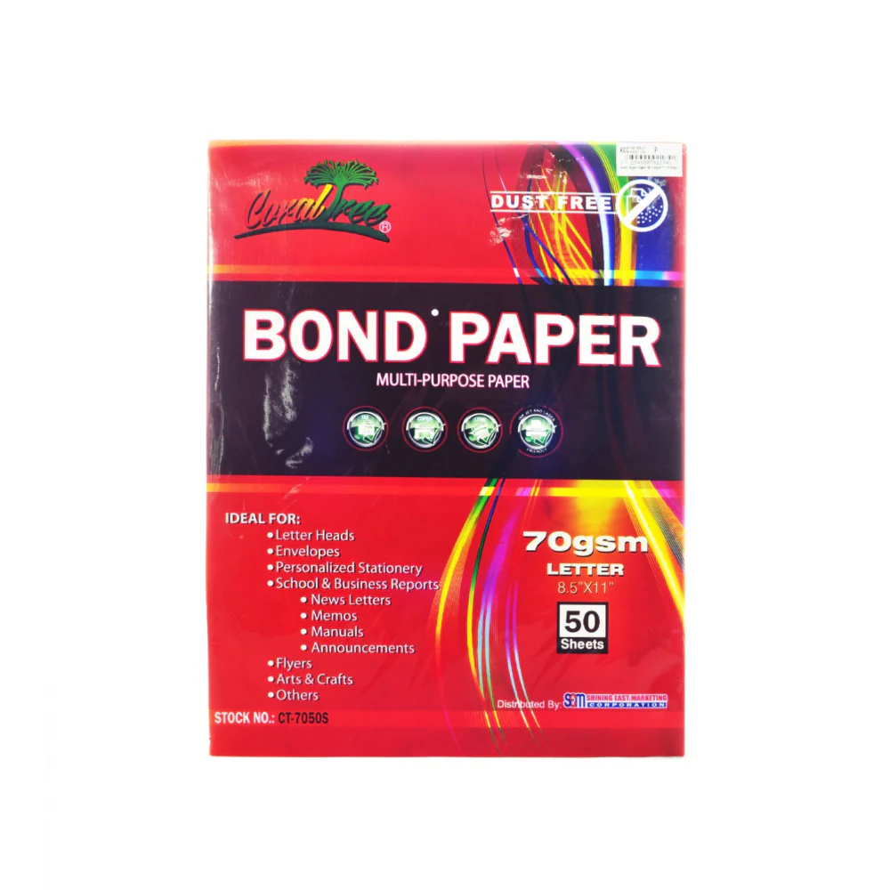 Coral Tree Bond Paper 70gsm 50's - Image 2