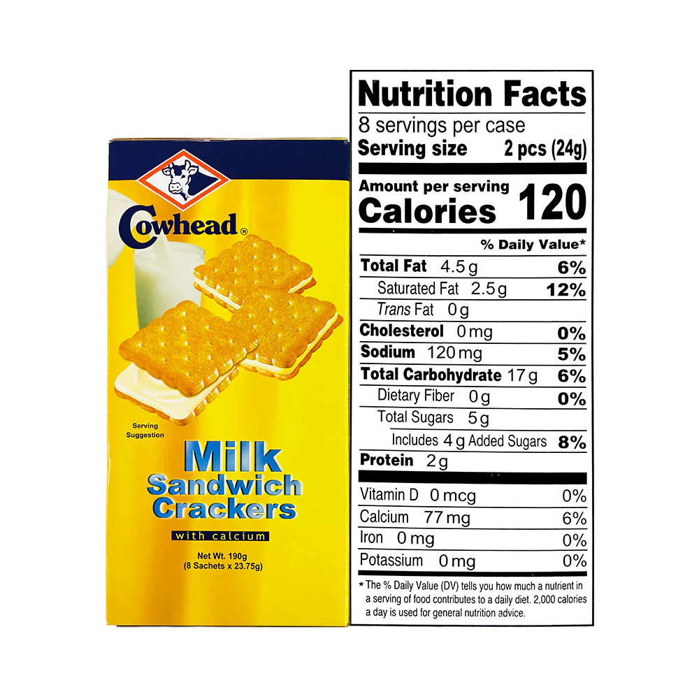 Cowhead Sandwich Crackers With Calcium 190g - Image 4