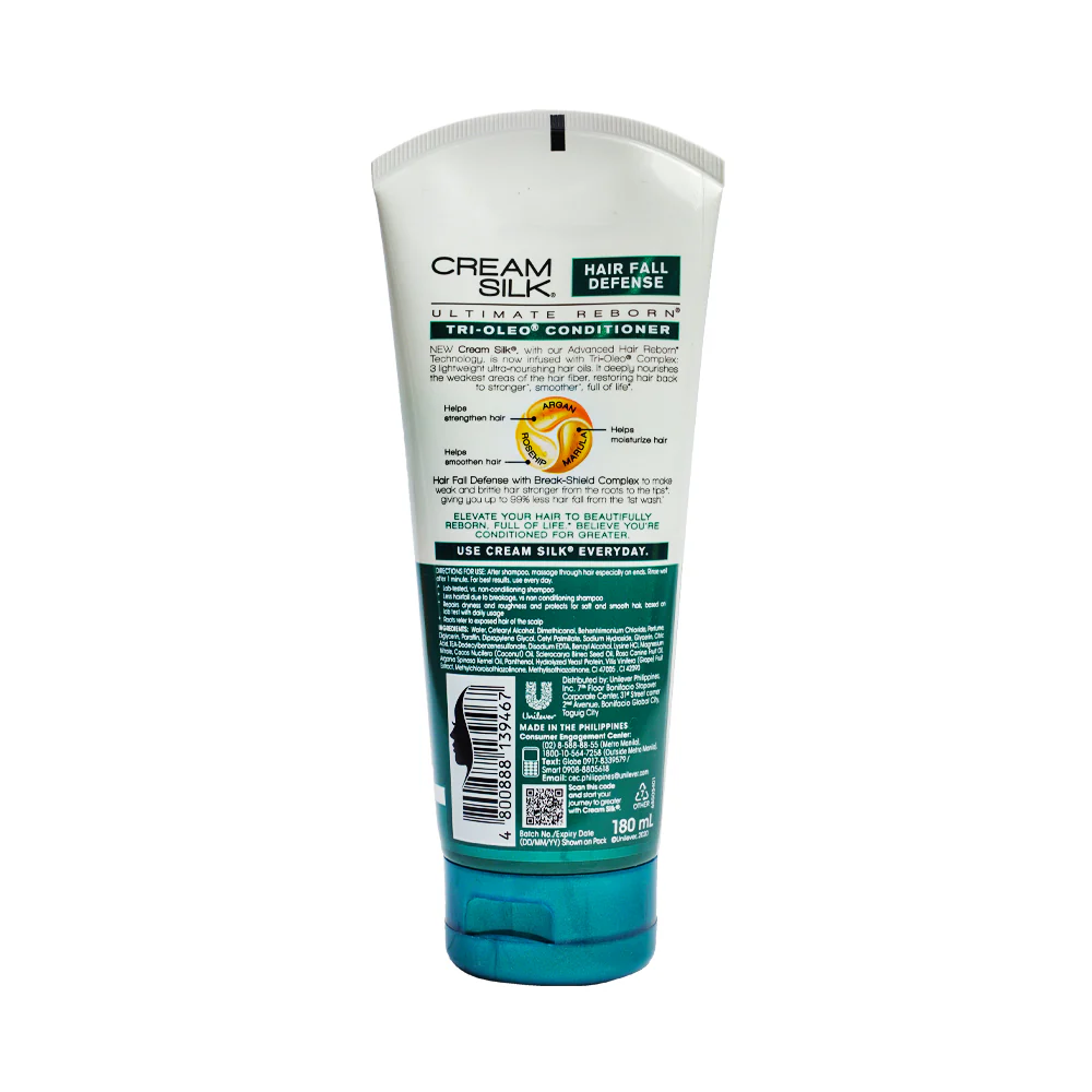 Cream Silk Ultimate Reborn Hair Fall Defense Tri-Oleo Conditioner 180ml - Image 2