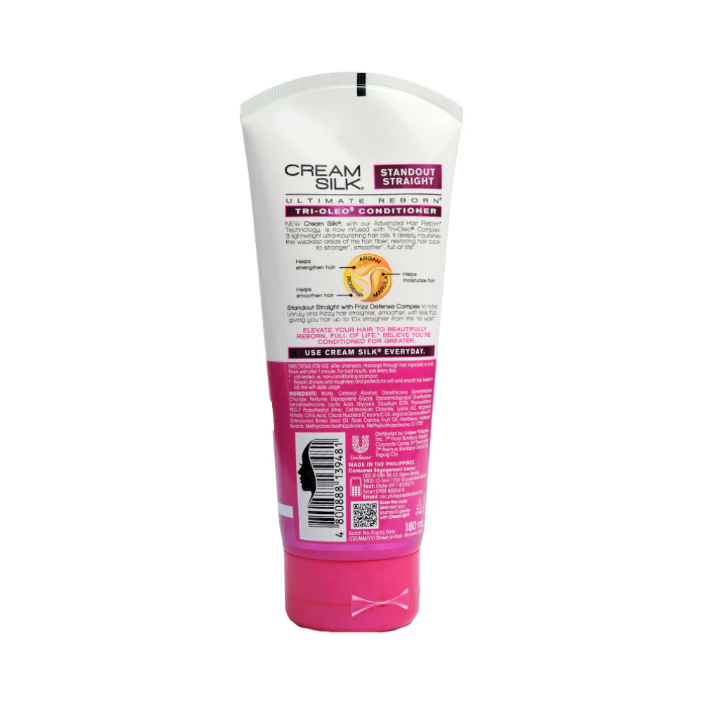Cream Silk Ultimate Reborn Standout Straight Tri-Oleo Conditioner 180ml - Image 2