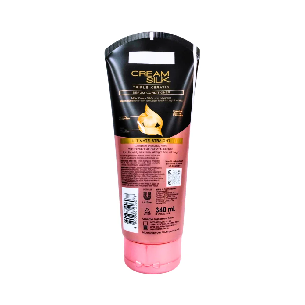 Creamsilk Triple Keratin Rescue Ultimate Straight 340ml - Image 2