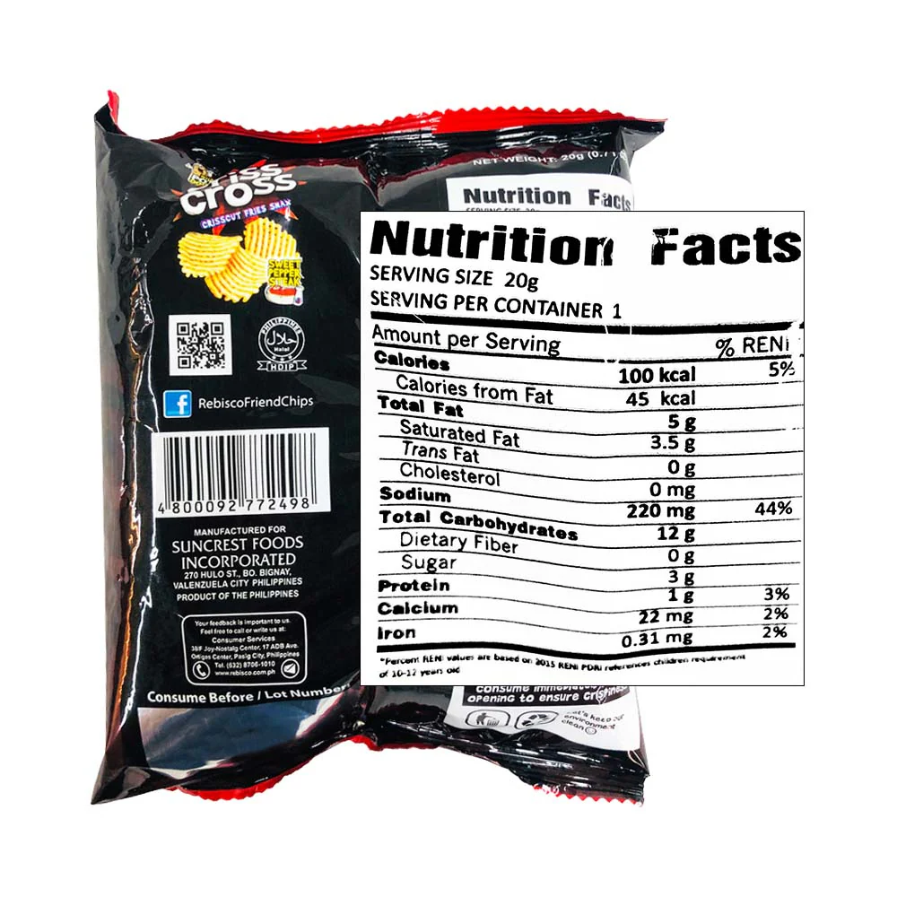 Criss Cross Crisscut Fries Snax Sweet Pepper Steak 20g - Image 2