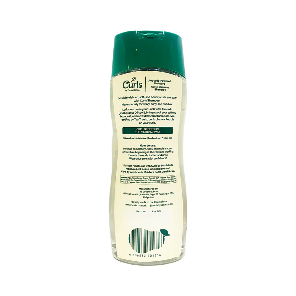 Curls By Zenutrients Avocado Powered Moisture Gentle Cleansing Shampoo - Image 3