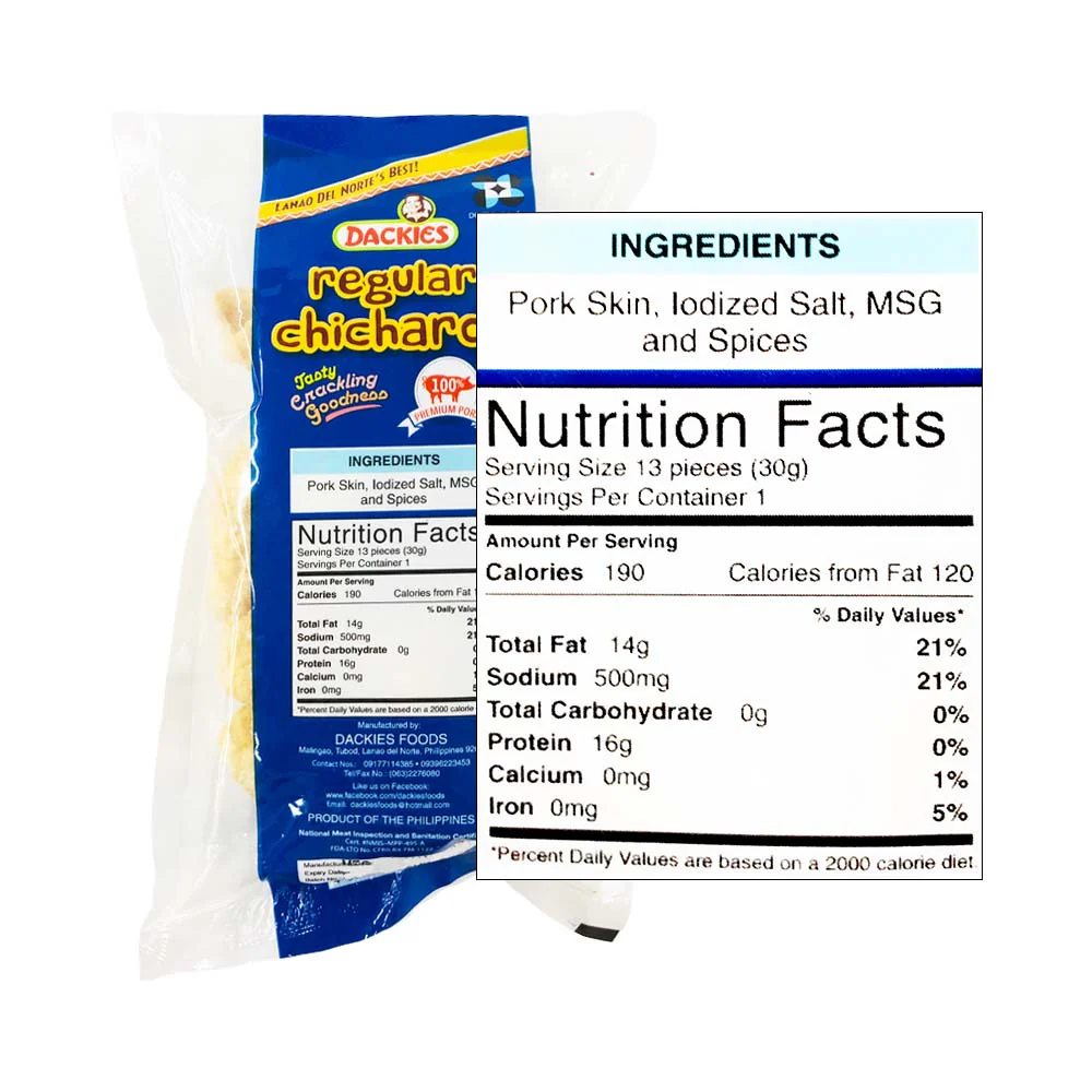 Dackies Regular Chicharon 40g - Image 2